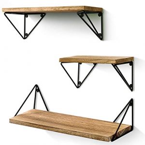 Rustic Wood Floating Wall Shelves