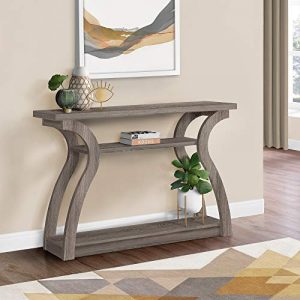 Taupe 3 Tier Hallway Console Table