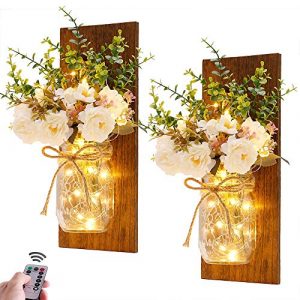 Rustic Mason Jar Wall Sconces