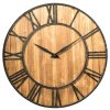 Quiet Roman Numeral Wood Clock