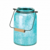 Country Blue Jar Candle Lantern