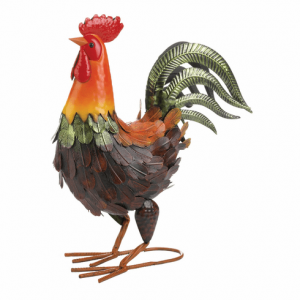 Colorful Rooster Statue Decoration