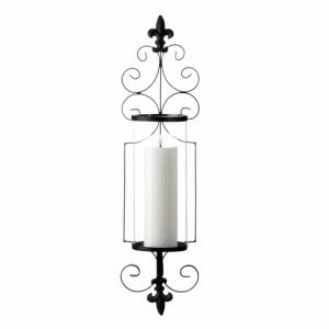 Fleur-de-lis Candle Wall Sconce