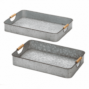 Country Galvanized Serving Trays